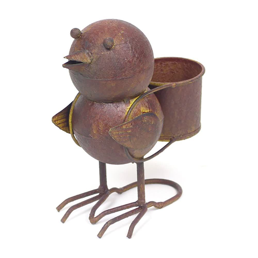 村田屋産業 Murataya Sangyo 置物 ブリキ オブジェシリーズ メタルバード リュック ブラウン 15×8×13cm 4895