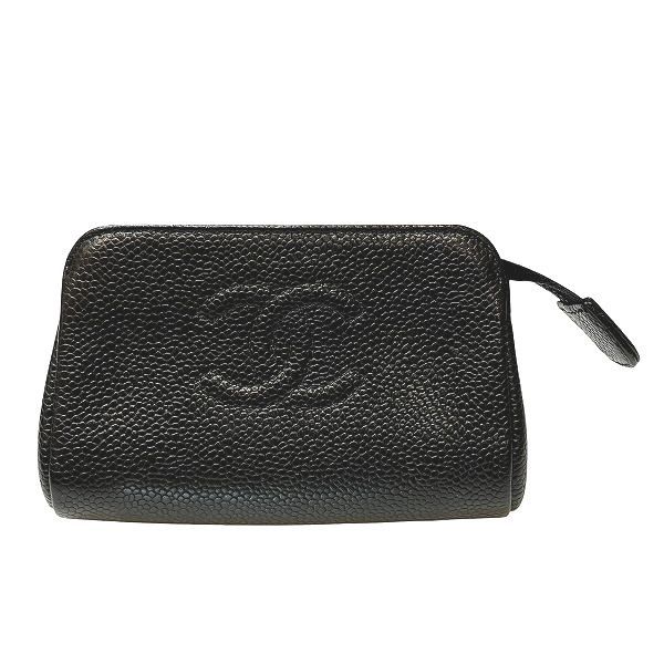 シャネル CHANEL キャビアスキン ココマーク ミニポーチ ブランド小物 ポーチ レディース