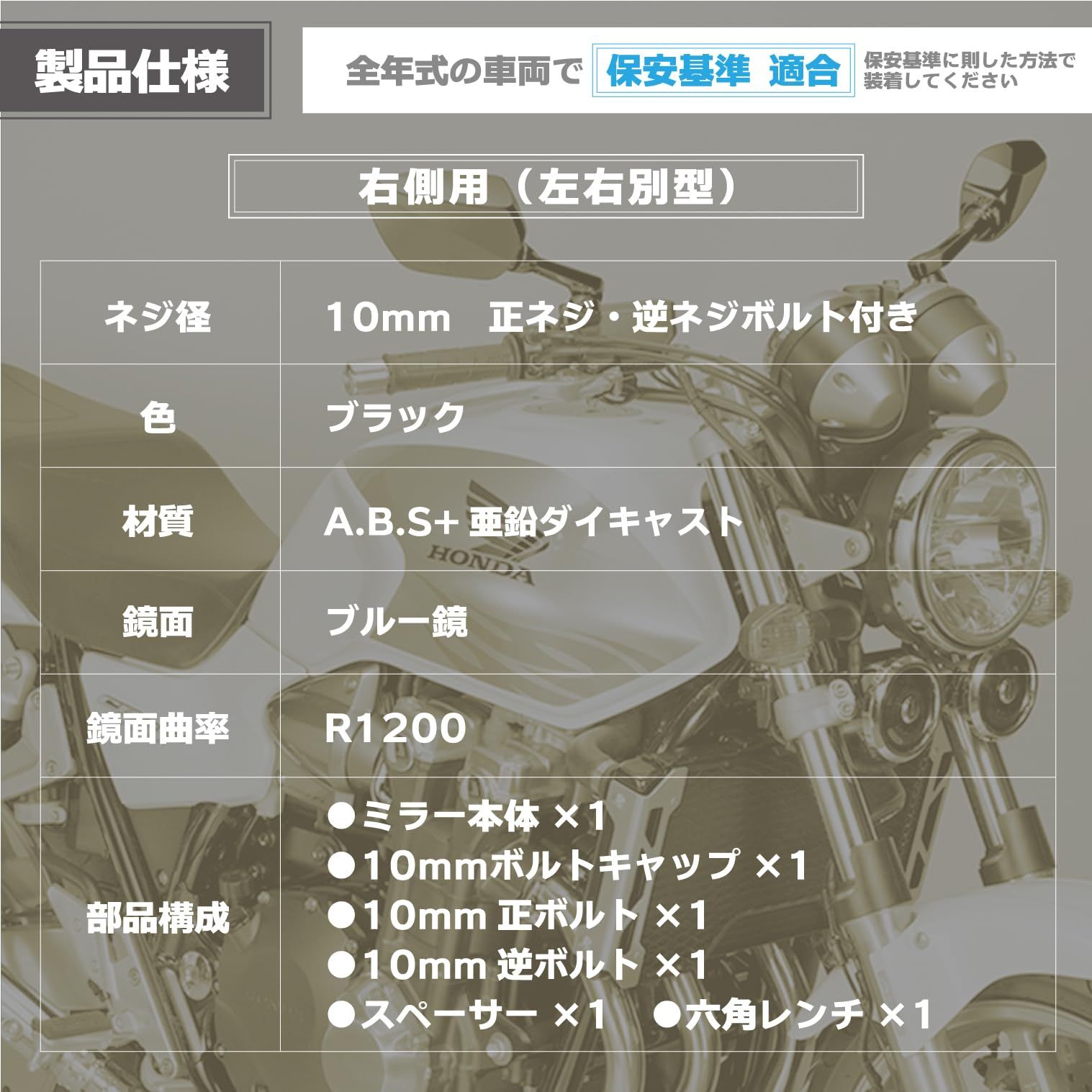 ブルー鏡 右側用