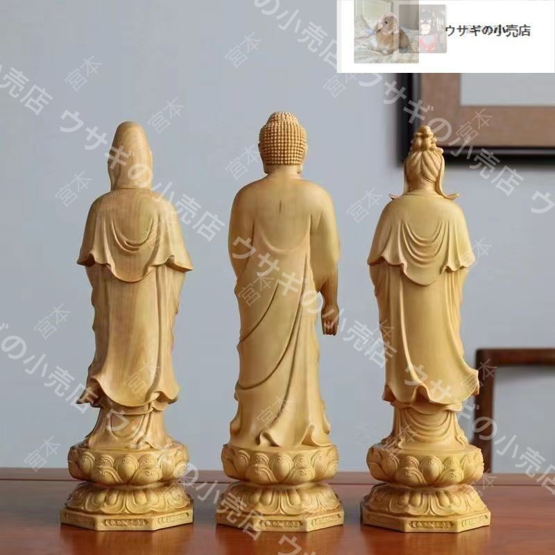 新品・未使用】仏教美術 阿弥陀如来 観音菩薩 大勢至菩薩像 三尊