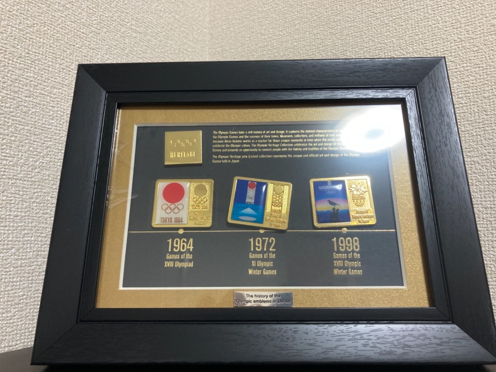 ☆新品 オリンピック ヘリテージ 額装ピンズコレクション 東京