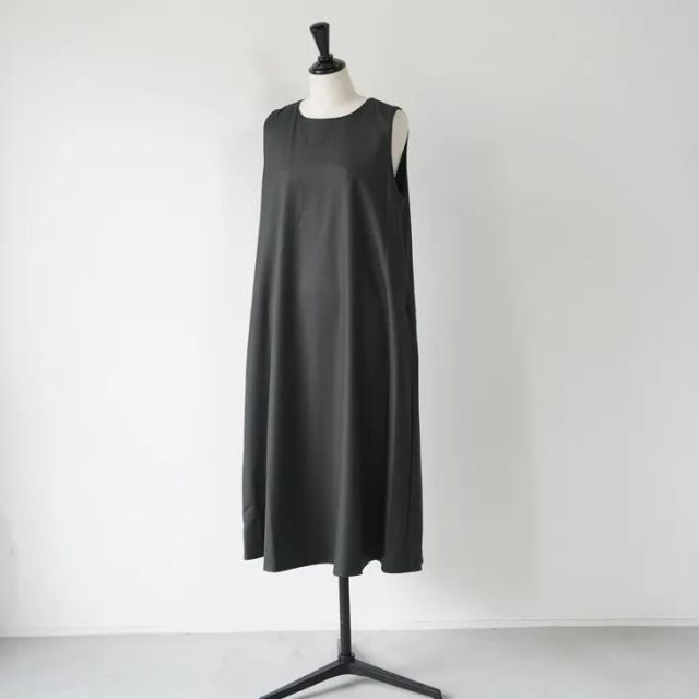STAMP AND DIARY | Aラインフ ワンピース カーキグレー | ワンピース チェック レディース