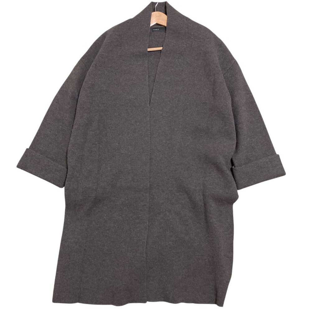 美品 21AW NOBLE ノーブル ミラノリブニットガウン ロングカーディガン