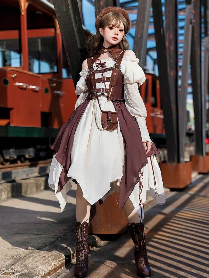 パイレーツ風ロリータセットアップ★お出かけやハロウィンパーティーにも♪ パイレーツ風ロリータセットアップ☆お出かけやハロウィン