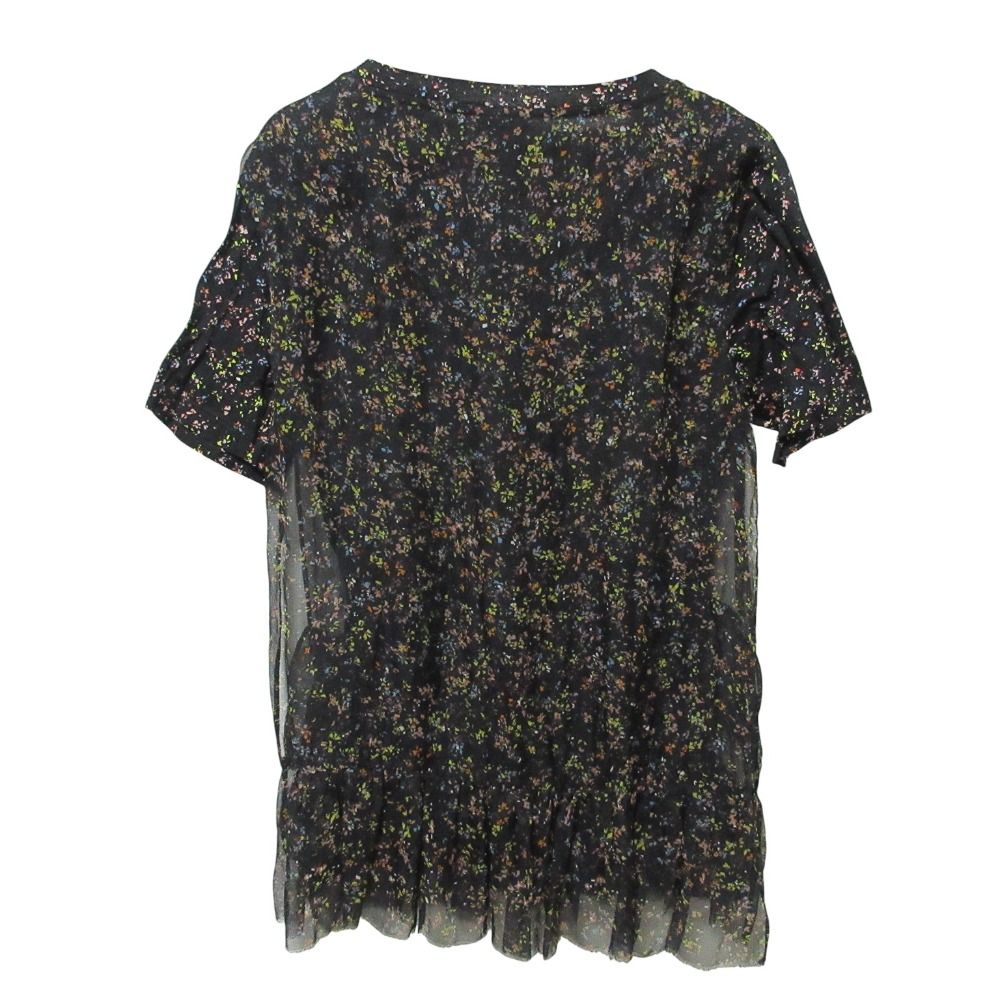 Dries Van Noten ドリスヴァンノッテン シアー レイヤード 半袖 ブラウス 1563-343-1204 XS ブラック レディース 古着