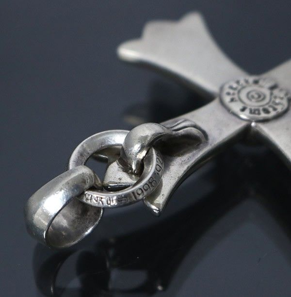  CHROME HEARTS クロムハーツ ラージクロス ウィズベイル ネックレス トップ メンズ シルバー SV 925 100606 ネックレス アクセサリー