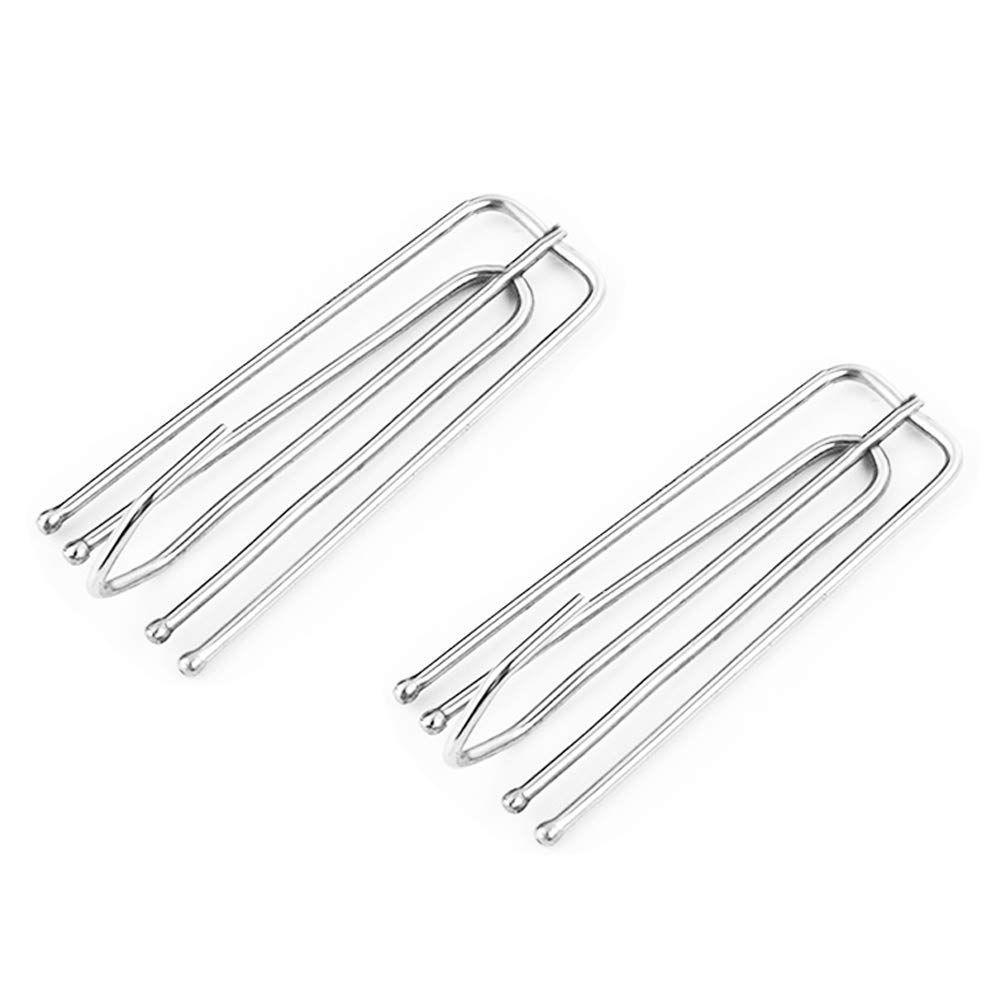 【特価商品】ステンレス鋼 り 直径2.0mm カーテンフック 金属 強力 多規格のカーテンに適用 30個 カーテン調整フック70mm - シンプルで便利なカーテン吊り下げ具