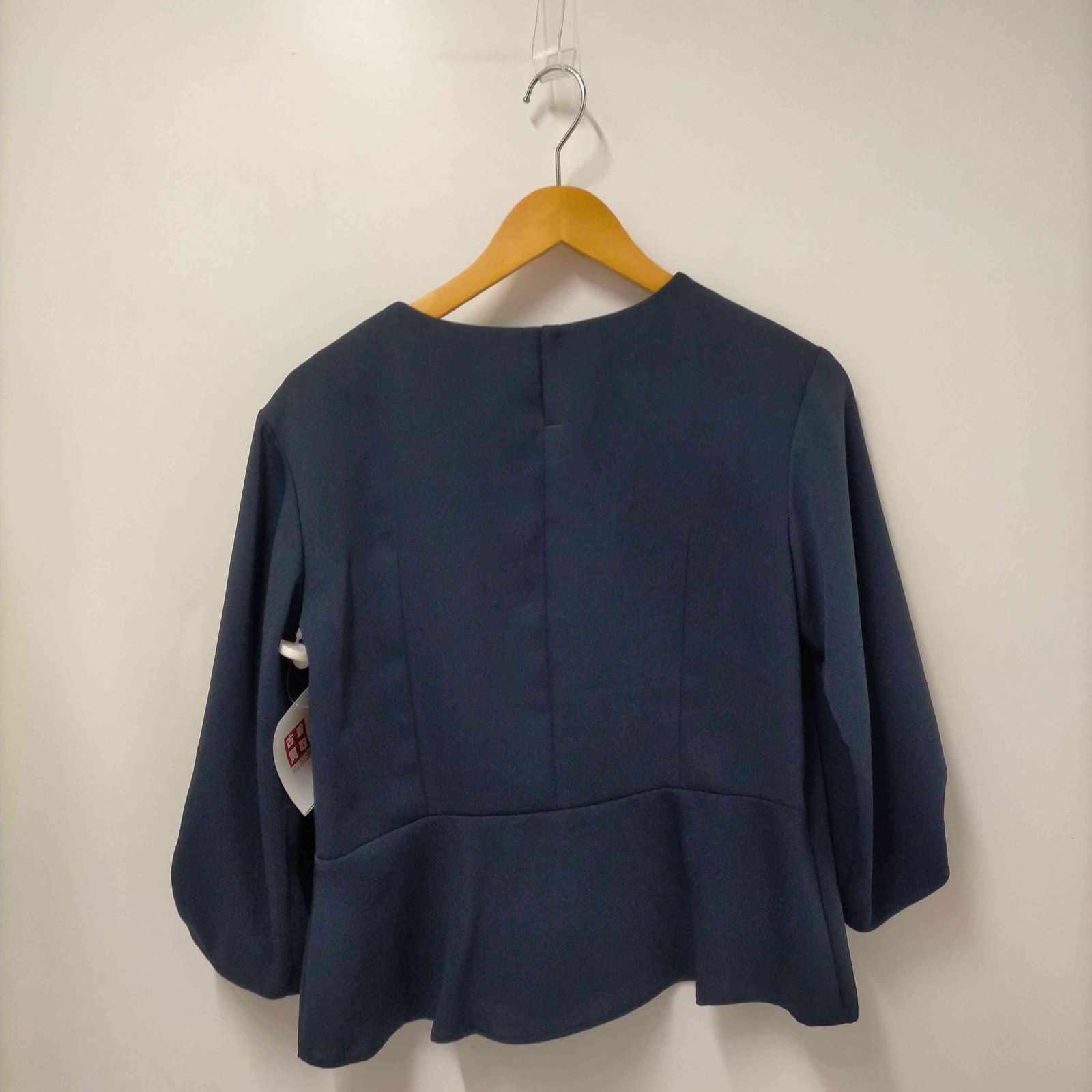 新品同様/リフレクト Reflect シフォンブラウス 表記 9号 M 相当 青 ブルー チェック柄 格子柄 シフォン素材 春夏 トップス レディース フォーマル/入卒/洗える】フロントタックシフォンブラウス