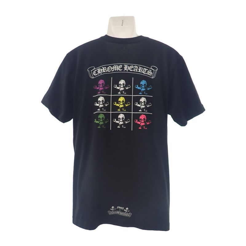 クロムハーツ ジョー・フォティ スカル ロゴ プリント 半袖 Tシャツ クロムハーツ CHROME HEARTS FOTI プリント Tシャツ Lサイズ