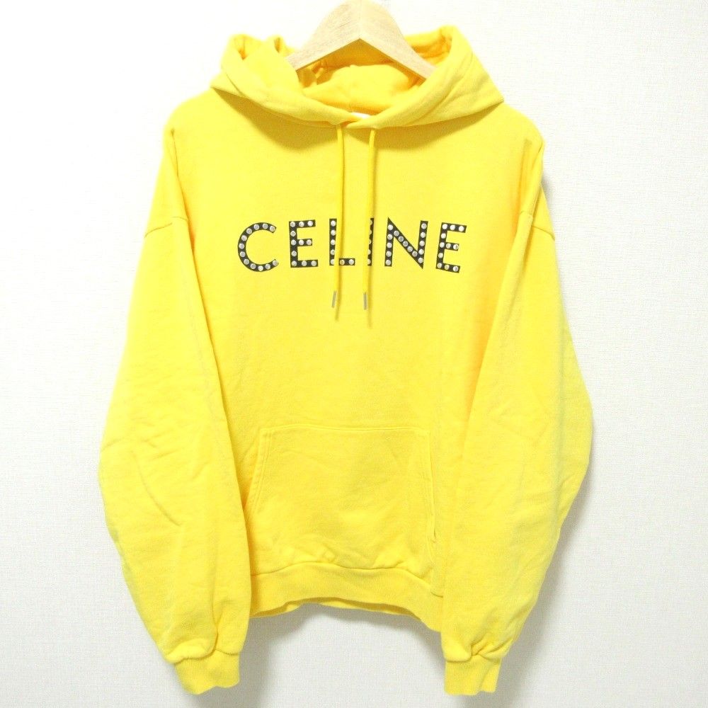 美品 22SS CELINE セリーヌ エディ期 STUDS LOGO HOODIE スタッズロゴ 