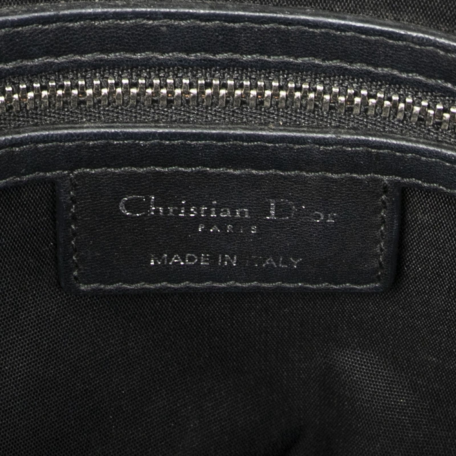 DIOR ディオールソフトショッピングトート黒カナージラムスキンレザーA