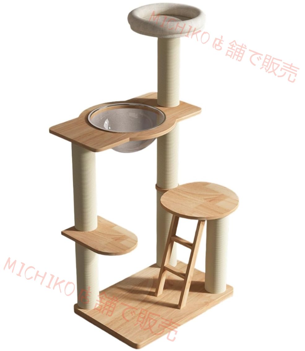 キャットタワー ペット用品 安心 安全 小型 コンパクト ペット用品 おしゃれ 多頭飼い キャットトンネル はしご おもちゃ 麻ひも 木製 宇宙船 展望台 頑丈 固定式 隠れ場所 爪とぎ 猫ベッド