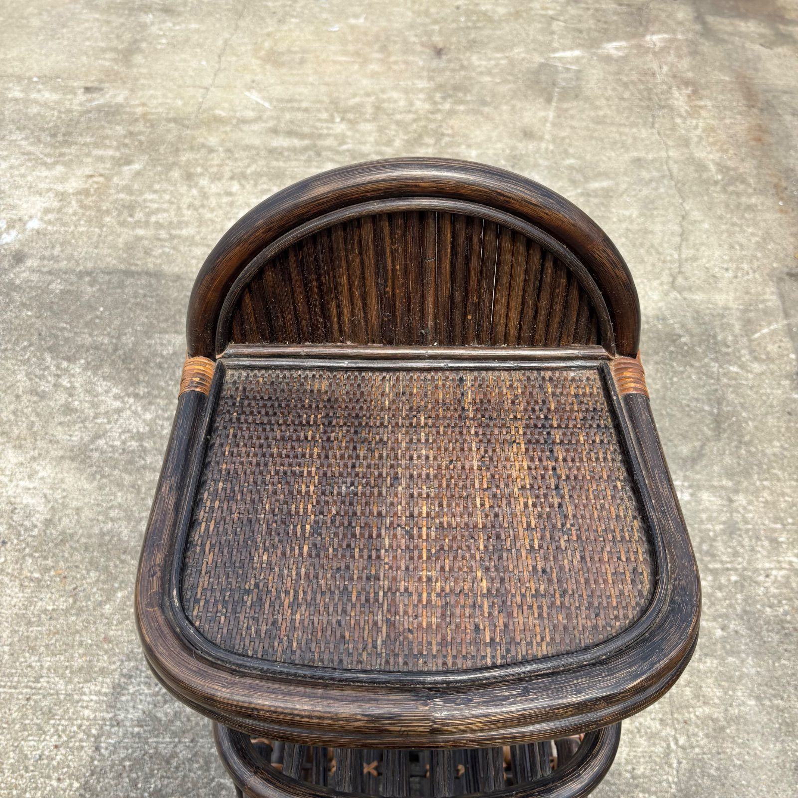 ラタン ラタン棚 藤 スリッパラック シューズラック 焦茶 茶色 レトロ 昭和レトロ ビンテージ ヴィンテージ MARWIL-DEMENAGEMENTS_CH