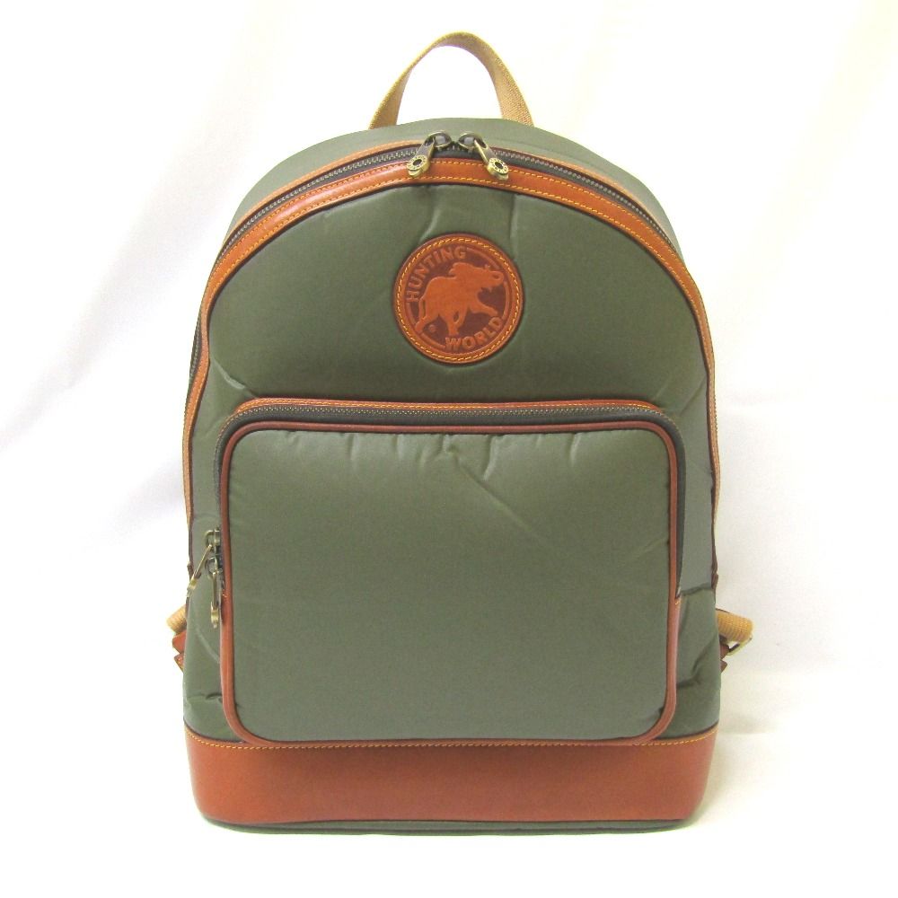入手困難✨ ハンティングワールド リュック バチュー ロゴ 大容量 ベージュ系 楽天市場】【高級品】 HUNTING WORLD 【バチュークロス バック