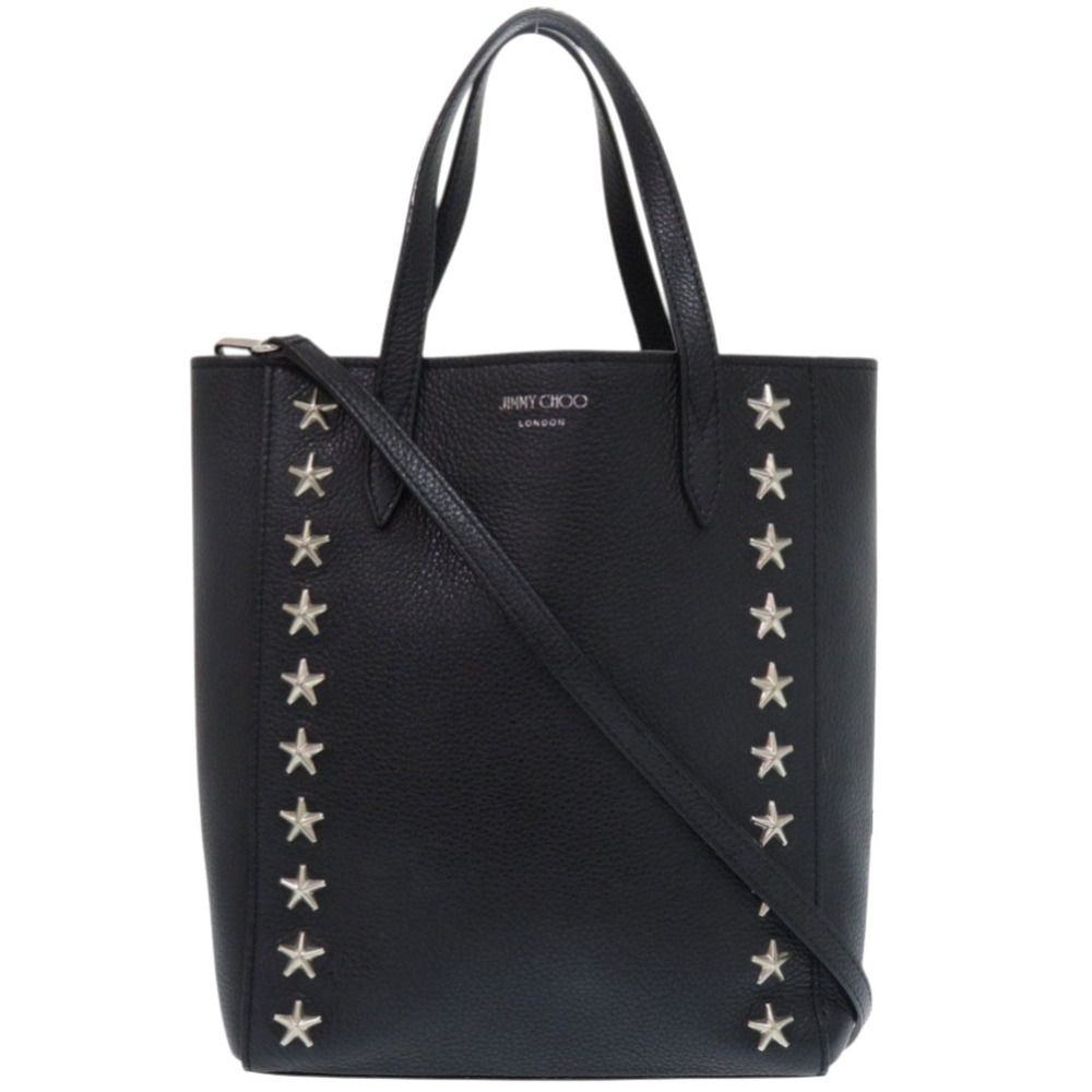 美品 ジミーチュウ 2WAY スタースタッズ ブリア レザー ブラック