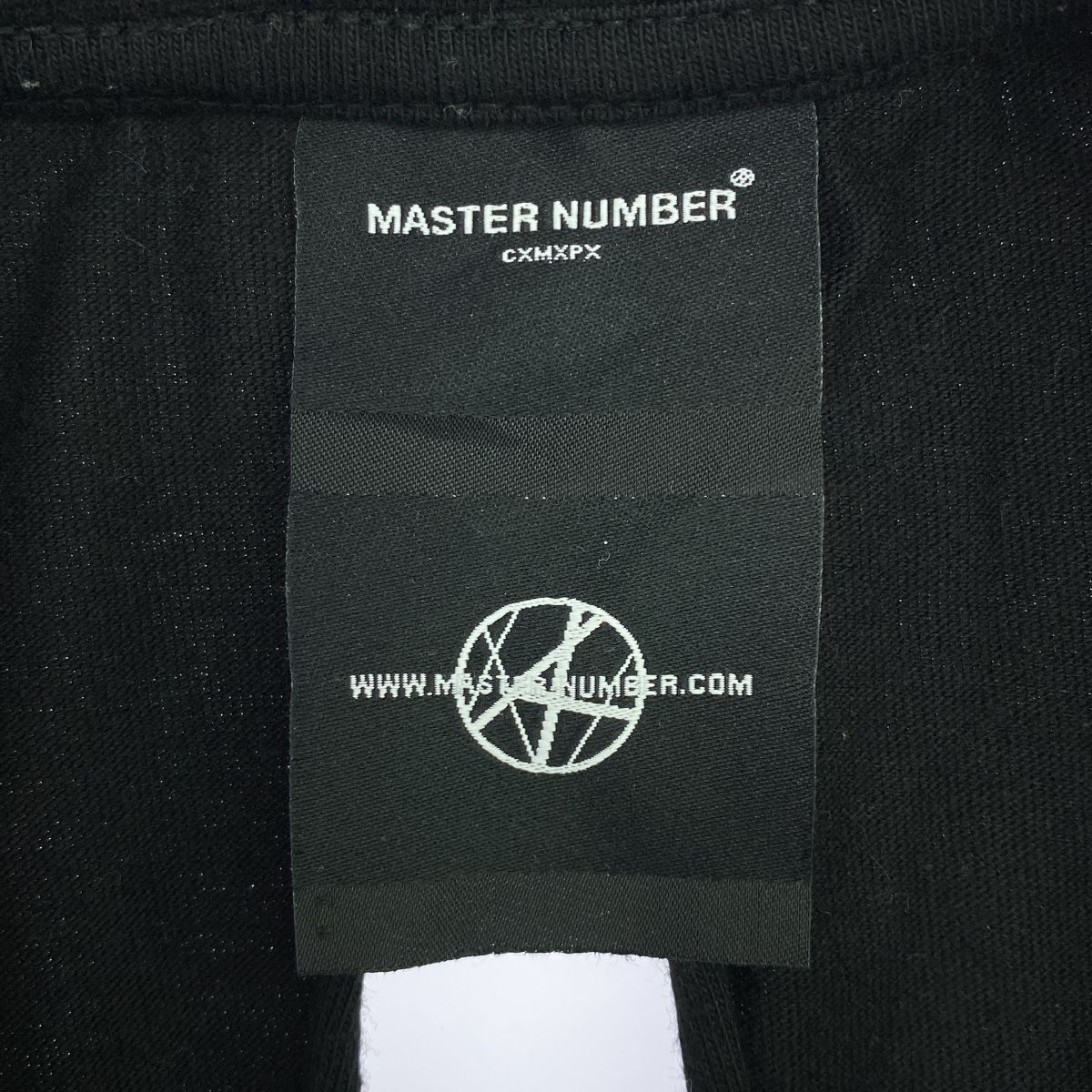 MASTER NUMBER マスターナンバー FAKE BACK SLIT Tシャツ ブラック ONE 
