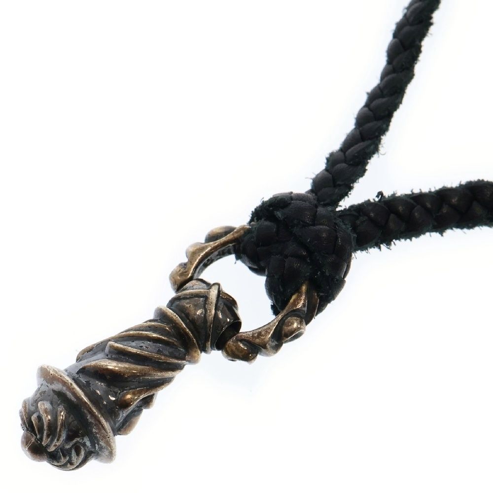 CHROME HEARTS クロムハーツ CAMPANA カンパナ レザーブレイド ペンダント ネックレス シルバー