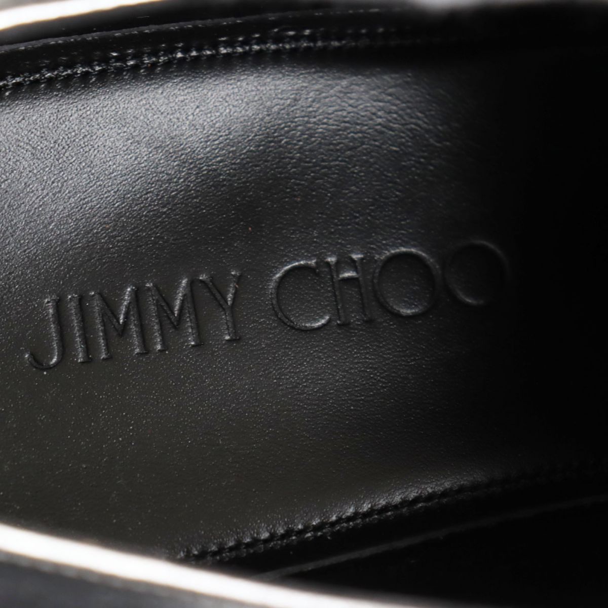 【ドンドン見直し】未使用品●JIMMY CHOO ジミーチュウ JACKSON/ジャクソン メタリック レザーシューズ 43 シルバー 伊製 箱付き