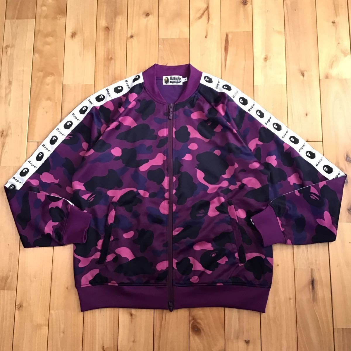 Purple camo JERSEY track jacket Mサイズ a bathing ape BAPE