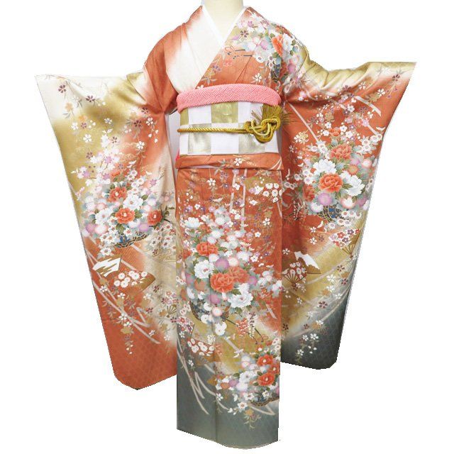 ✴テーブルマット ランチョンマット 正絹帯 ピンク 菊 小 ハンドメイド