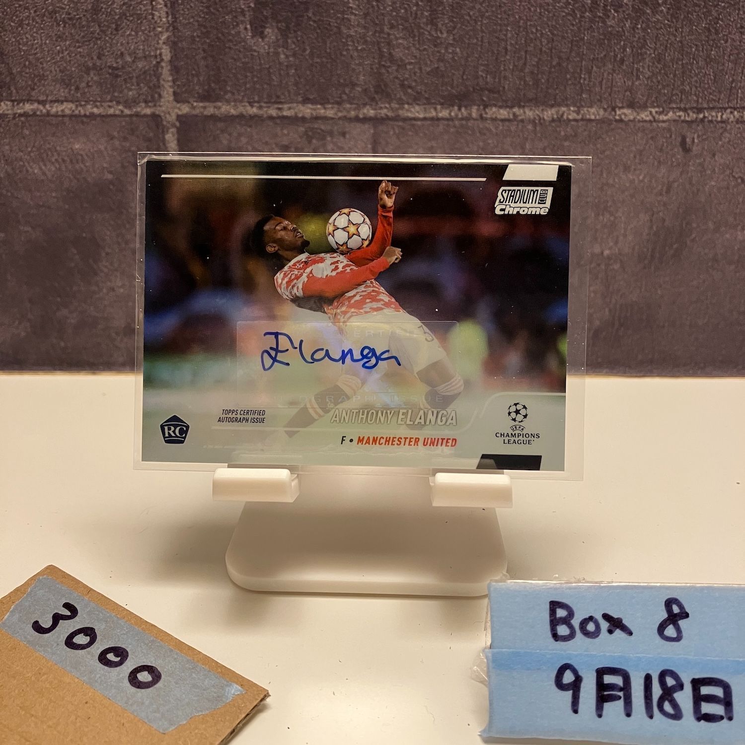 2021 Topps Stadium Club Chrome Anthony Elanga 直筆サイン