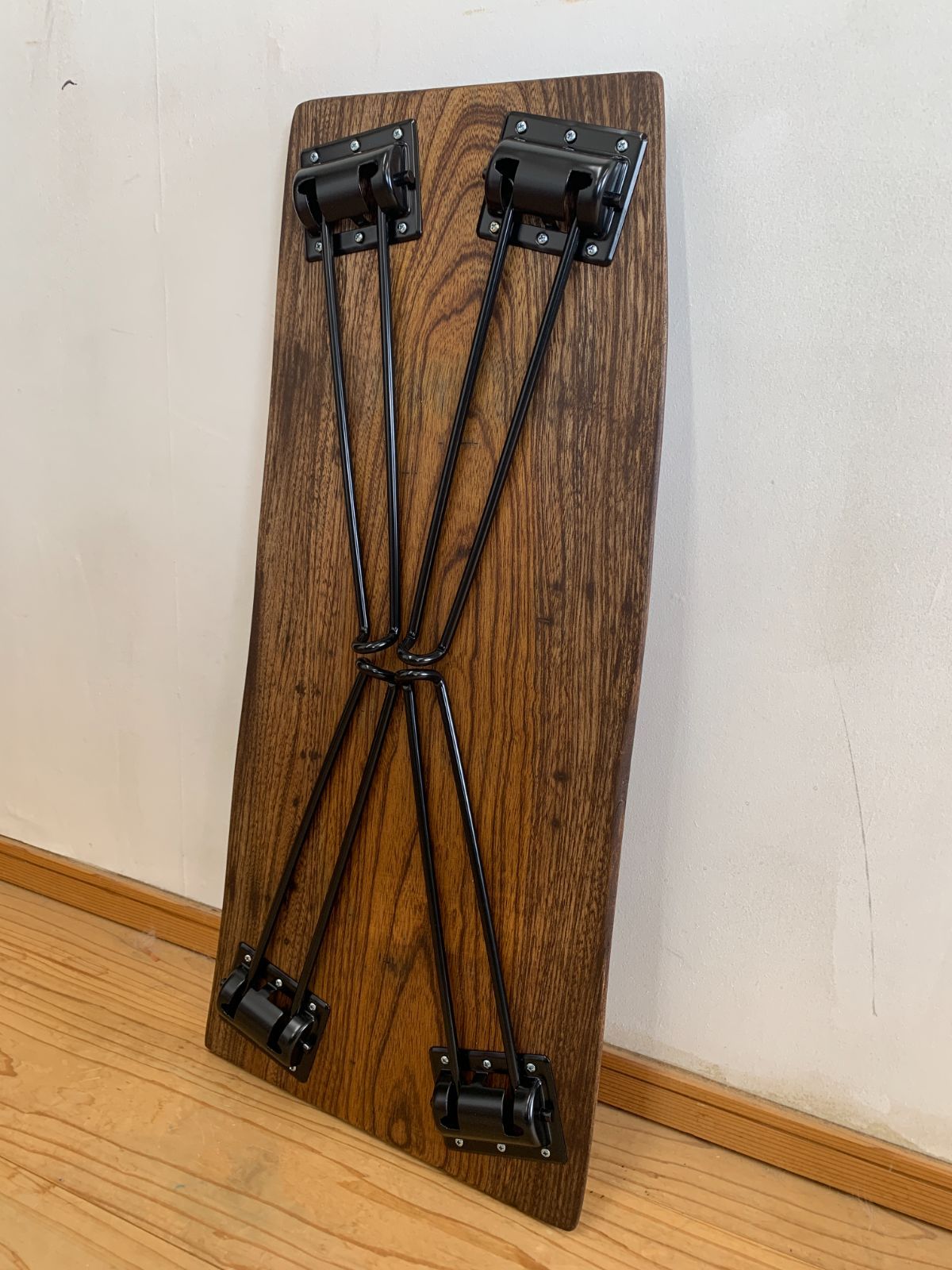 ケヤキ 欅 折り畳みテーブル 69cm ローテーブル ちゃぶ台 [T128