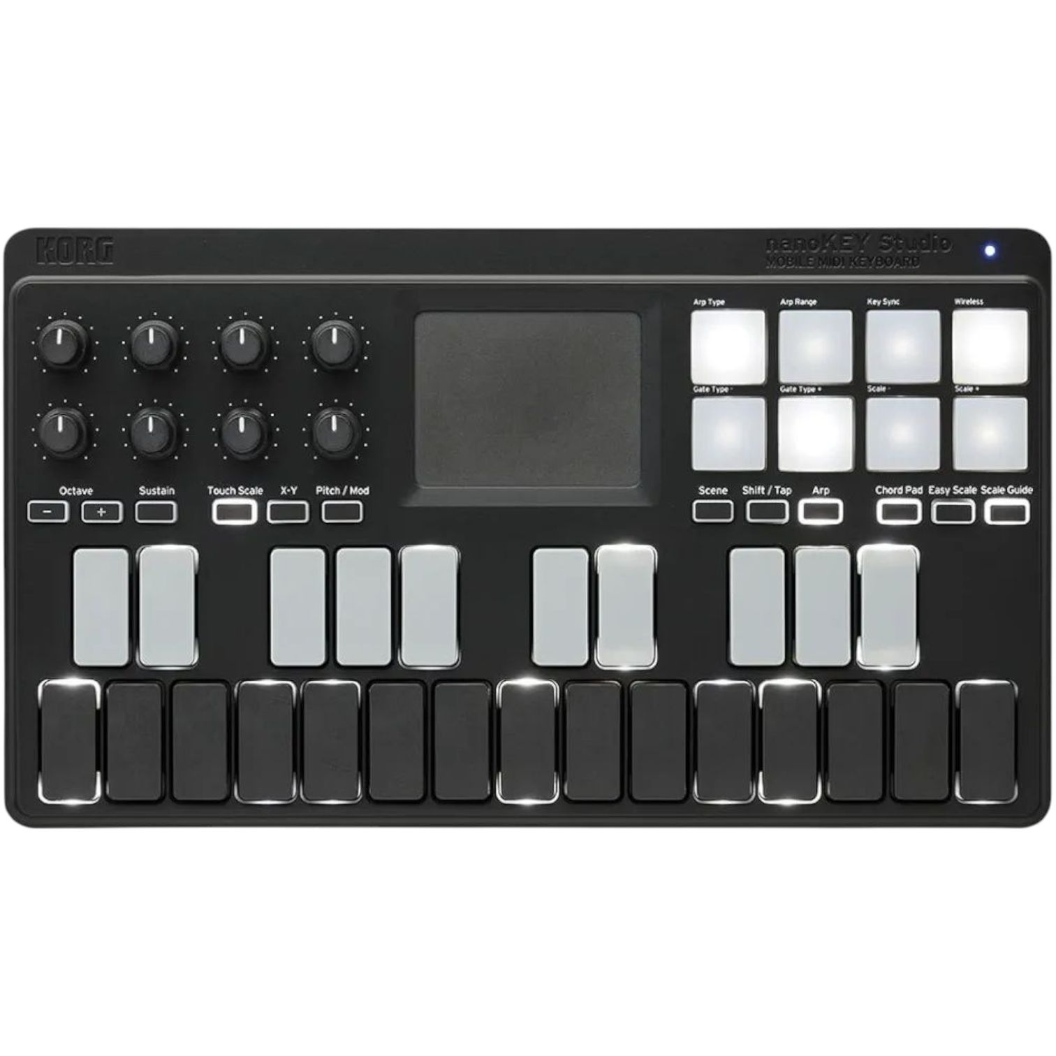 WJ46 KORG コルグ MIDIキーボード nanoKEY Studio DTM|25鍵盤|コントローラー|USB|ワイヤレス|オールインワン|A4サイズ|ソフトウェアライセンス込み NANOKEY-ST