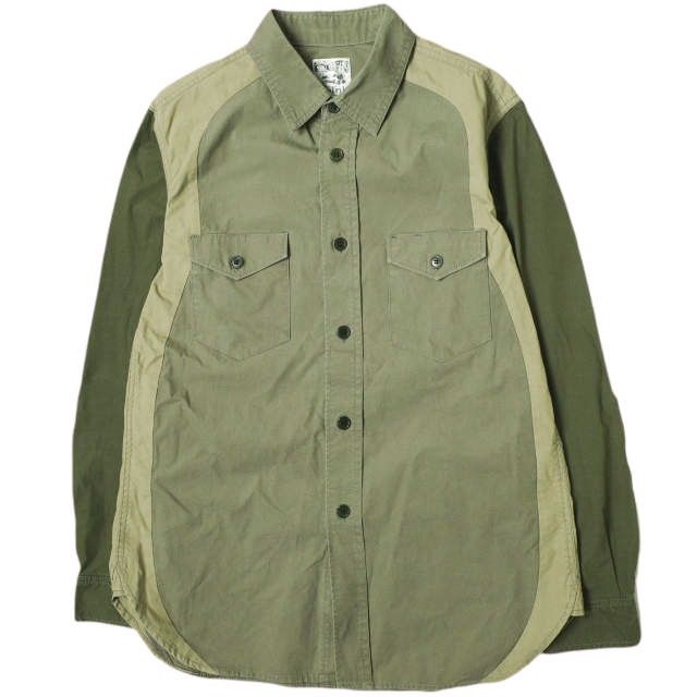 SPLOTCH of ink スプロッチオブインク 日本製 One Tone Gradation Shirts ワントーングラデーションシャツ L KHAKI 長袖 トップス g17104