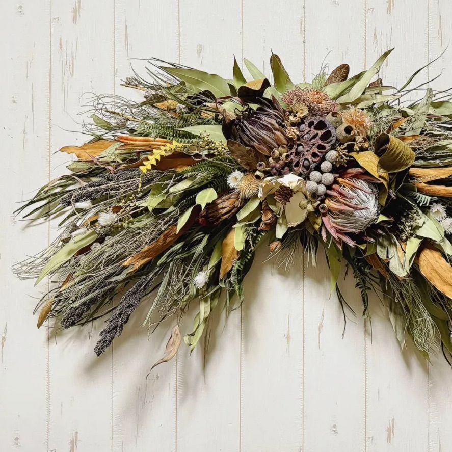 特大ユーカリリース　ワイルドフラワー 特大ユーカリリースワイルドフラワー