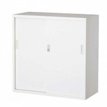 オフィス向け　一般書庫・ホワイト 3×3型引違書庫 3号鉄戸　COM-303D-W