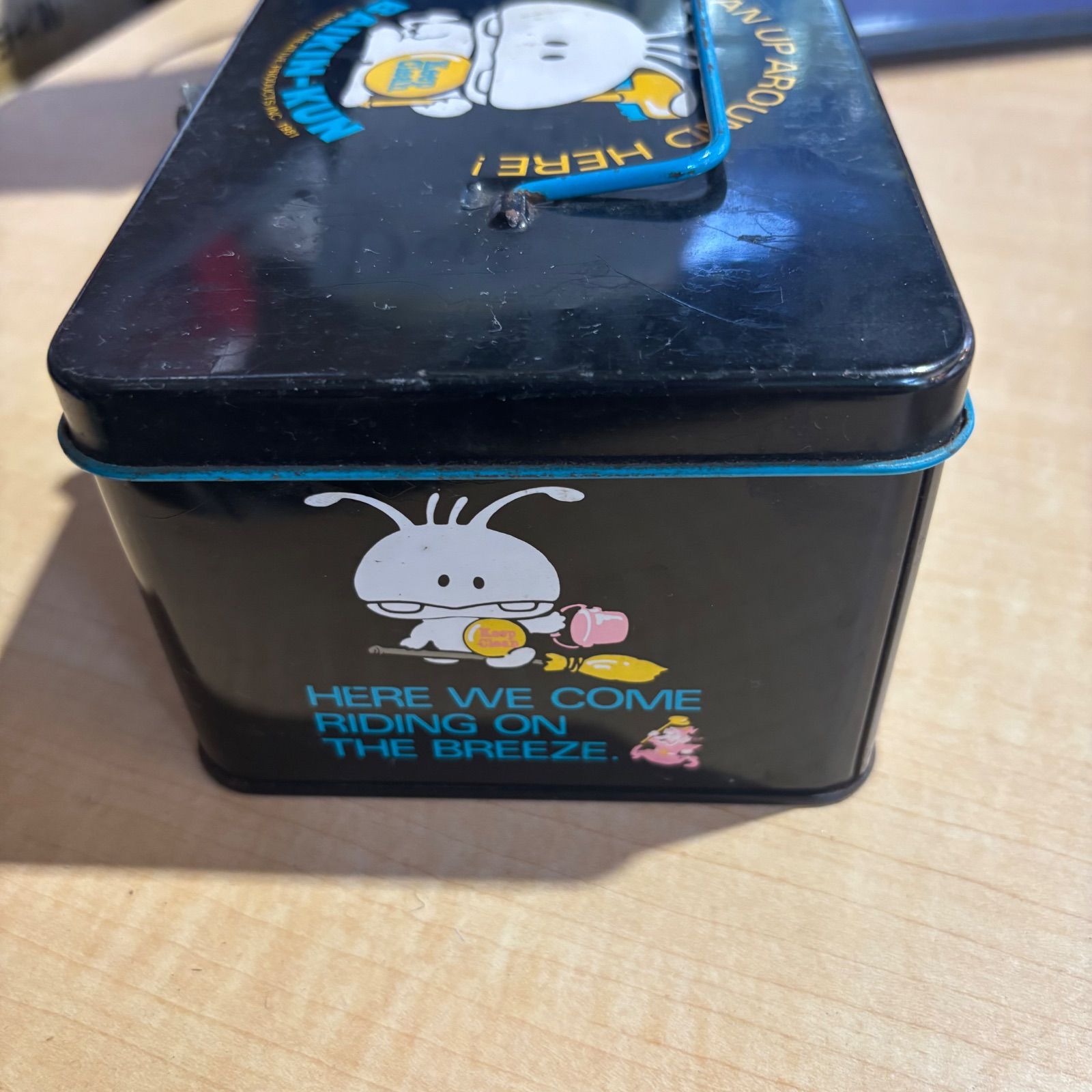 昭和レトロ　BAIKIN-KUN バイキンクン　パブミラー 昭和レトロ】 バイキンくん 缶ケース バイキンクン BAIKIN-KUN