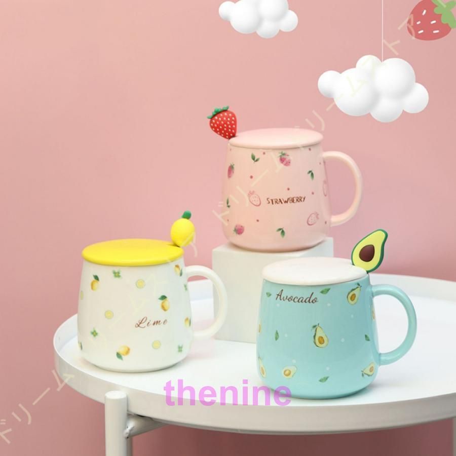 マグカップ 蓋付き 保温 北欧 カップ マグ コーヒーカップ シンプル かわいい スプーン付 大容量 陶器 キッチン お茶タイム 450ml 新築祝い お茶 プレゼント