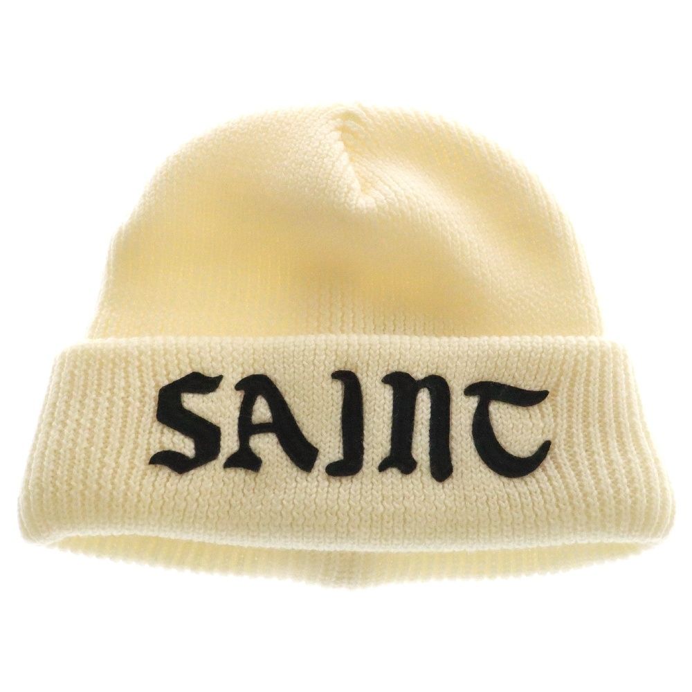 SAINT MICHAEL セントマイケル 24AW SAINTロゴ ニットキャップ ビーニー ホワイト SM-YS1-0000-082