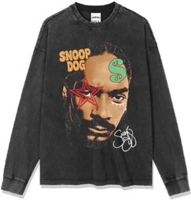 スヌープ ドッグ Snoop Dogg ヴィンテージ加工 両面プリント ロンT 