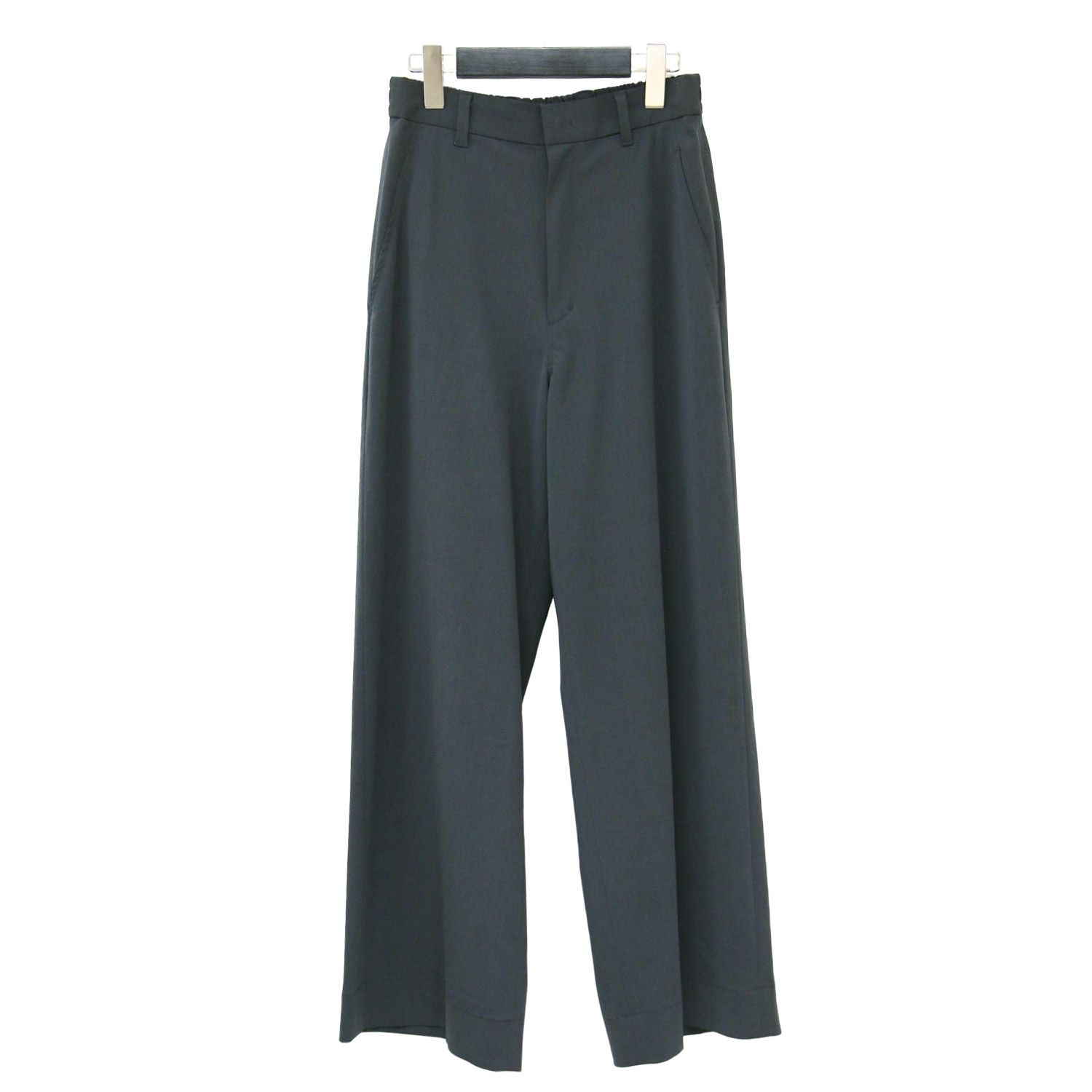 Spick-Span スピックアンドスパン パンツ グレー サイズ 36 S | 24秋冬 ドライス トレッチ イージー パンツ | ワイド ストレート ストレッチ素材 | | ボトムス ズボン レディース