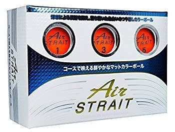 LEZAX レザックス ゴルフボール Air STRAIT マット ボール 6個入り オレンジ ASBA-7759