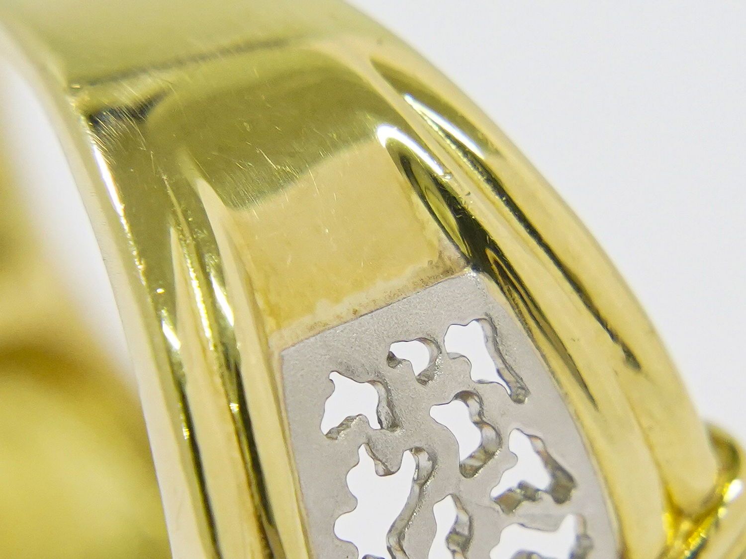 本物 エメラルド 0.14ct ダイヤモンド 0.03ct K18 YG Pt900 コンビ  