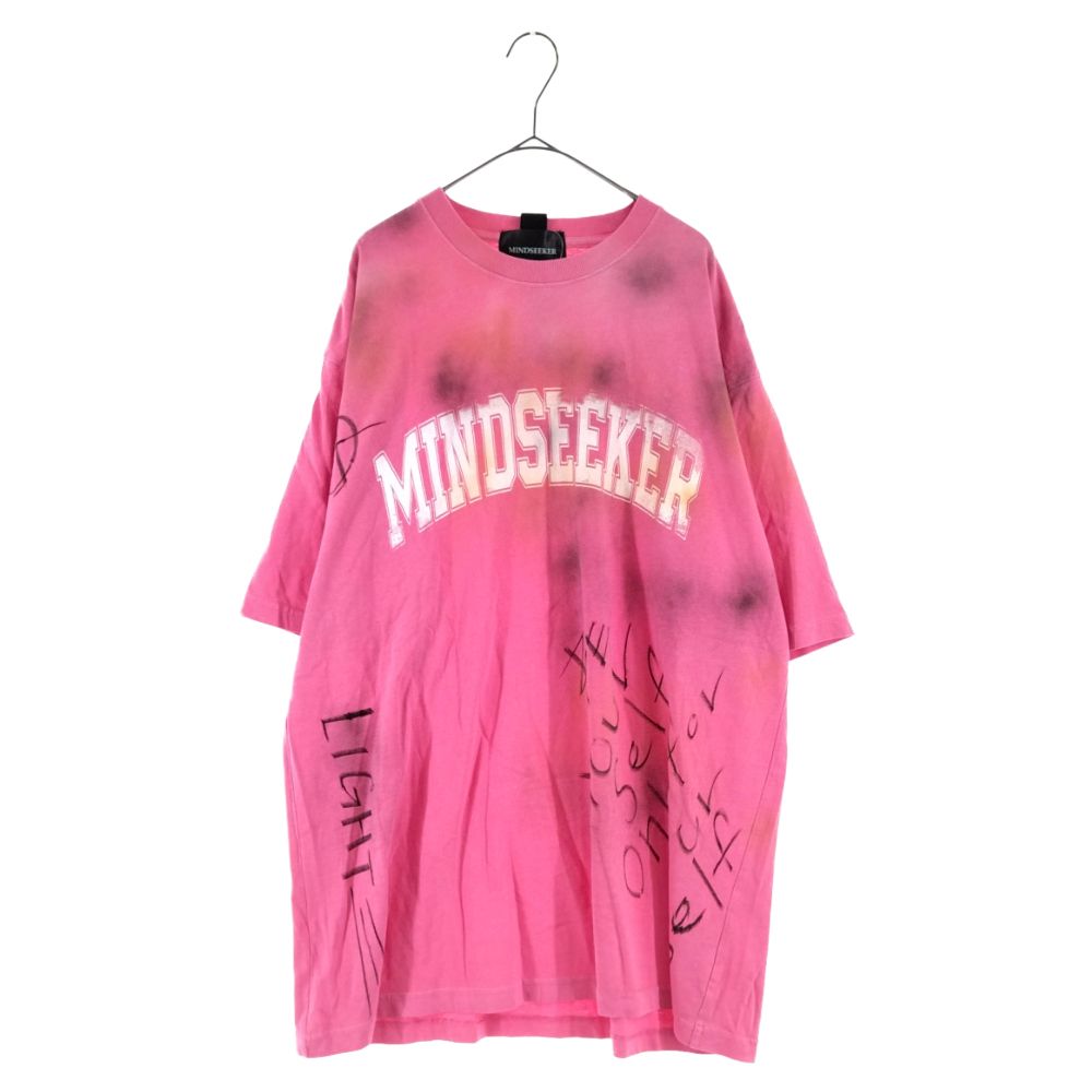 MINDSEEKER (マインドシーカー) 23SS ロゴプリント半袖Tシャツ カットソー ピンク半袖Tシャツ