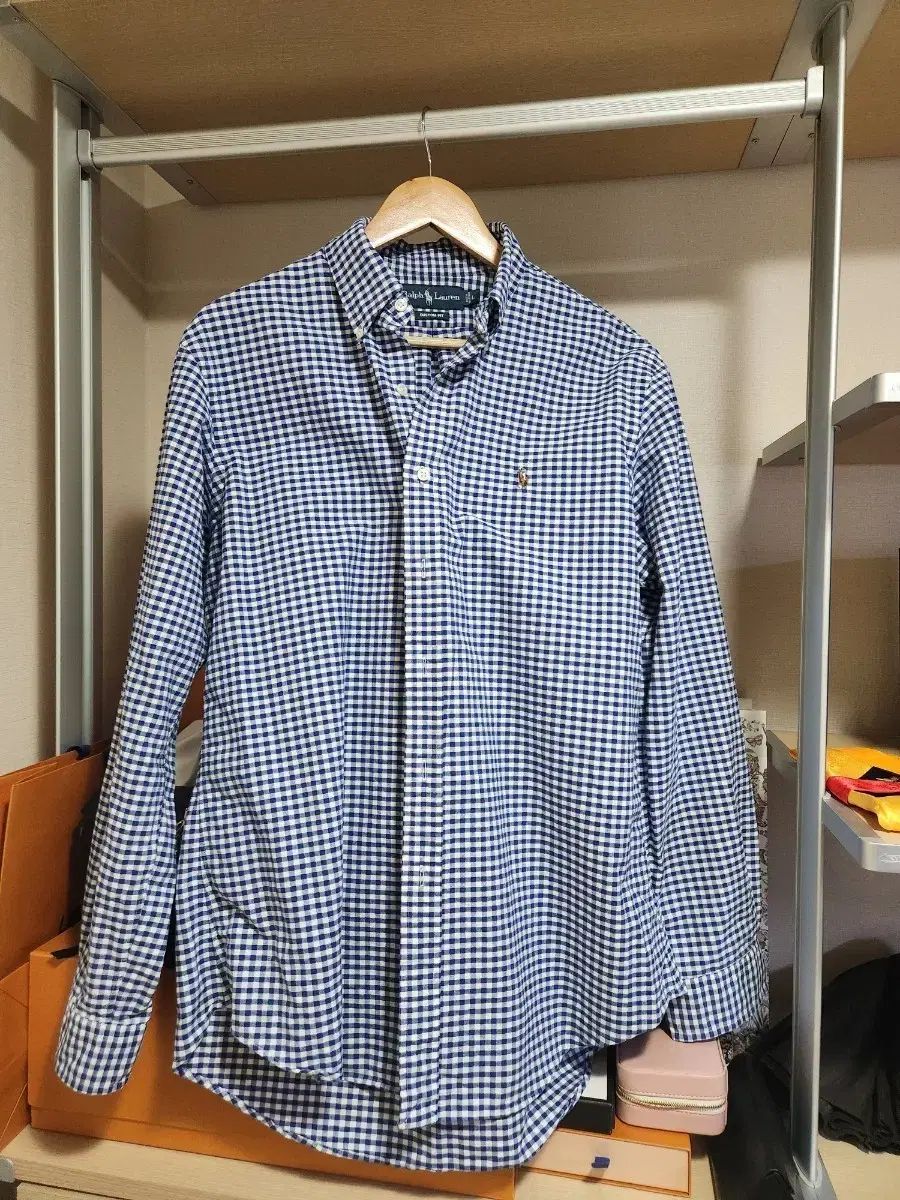 美品 ラルフローレン エプロン ギンガムチェック ポロ・ラルフ