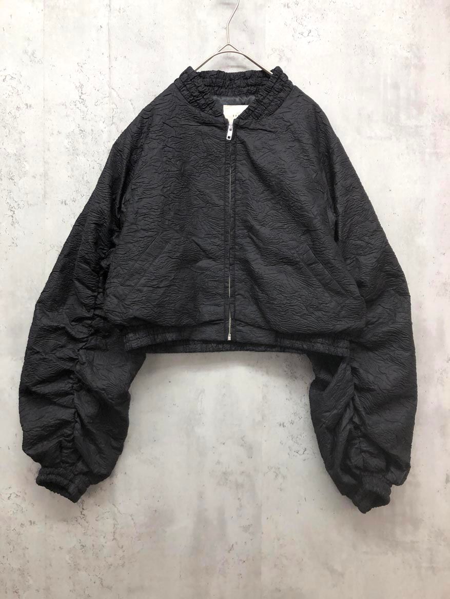 TOPKAPI EFOLE トプカピエフォル ジャガード ブルゾン ジャケット sizeF|黒 ◎レディース