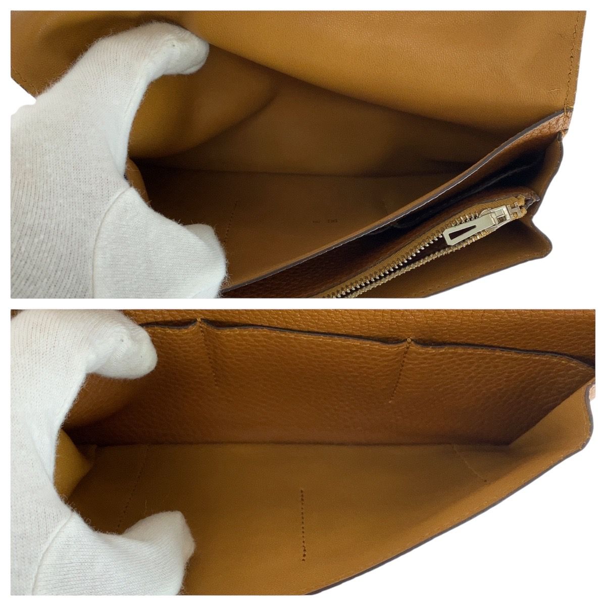 HERMES エルメス ドゴンGM ゴールド ライトブラウン キャメル シルバー  