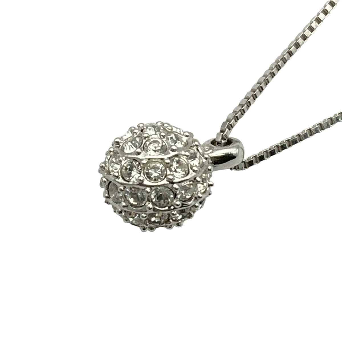 m】美品 SWAROVSKI スワロフスキー クリスタル 雫 ネックレス