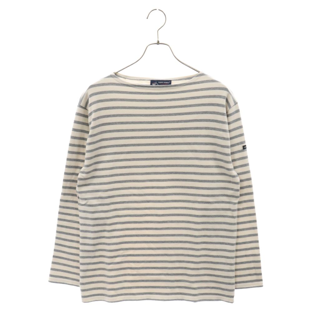 SAINT JAMES (セントジェームス) ボートネック バスクシャツ 長袖ボーダーTシャツ カットソー ホワイト