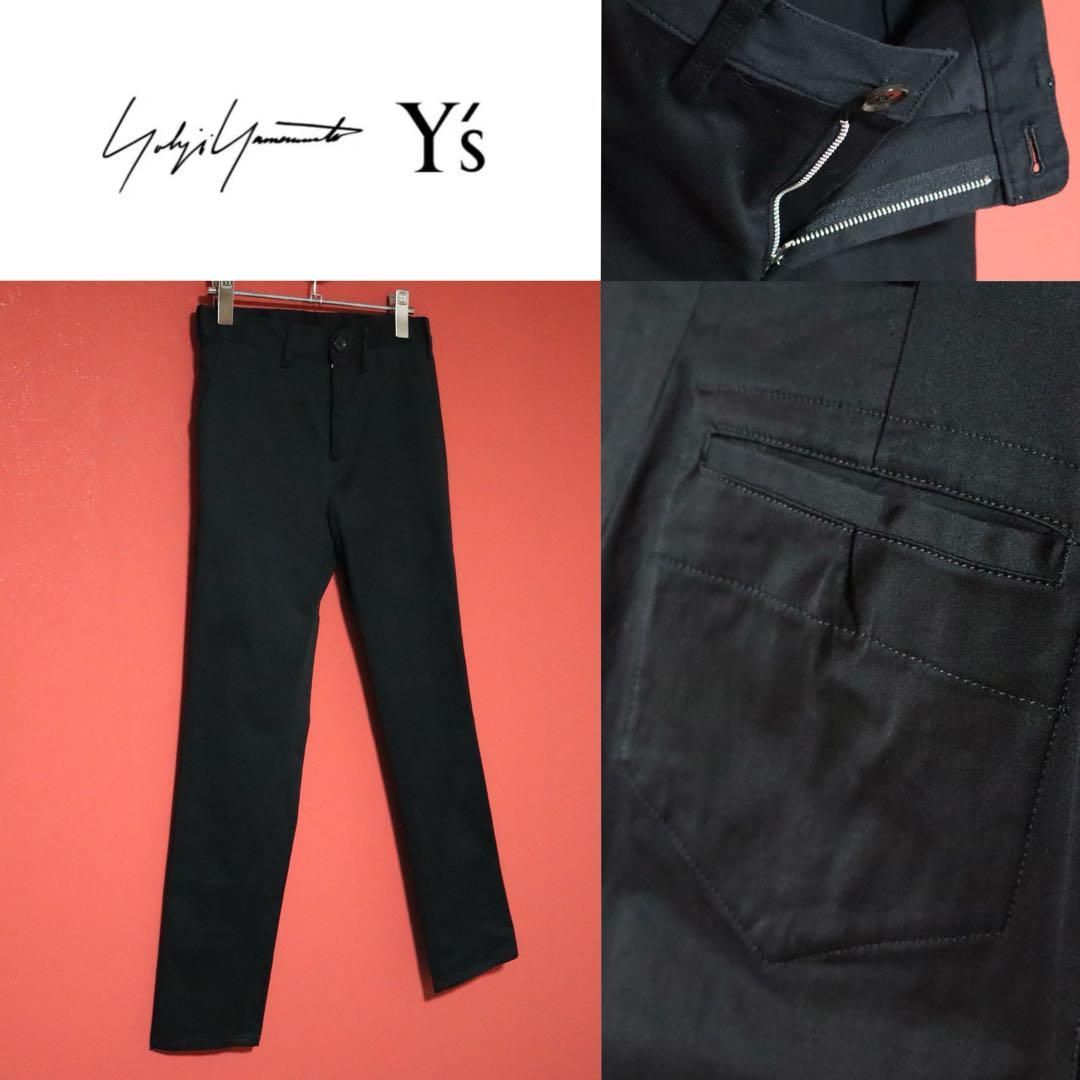 Y s ヨウジヤマモト ポケットステッチ ストレート ジップ チノパン