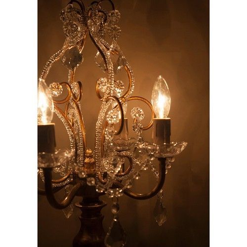 LED電球対応☆ガラスシャンデリア☆4灯テーブルランプ ケウェウス