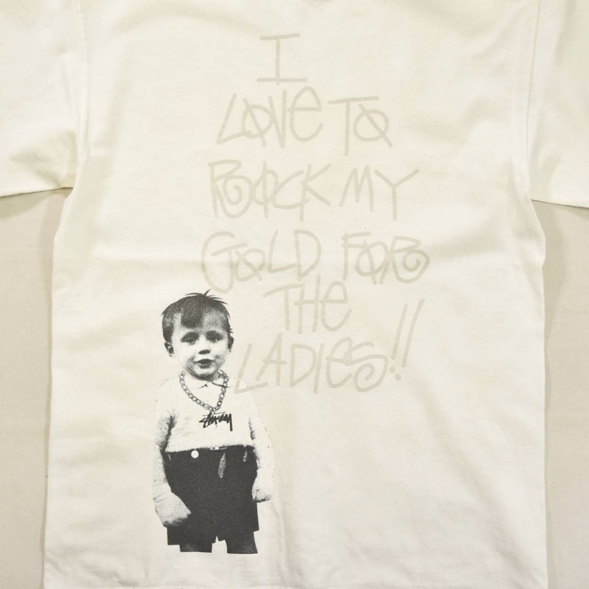名作】 90s00sヴィンテージ ステューシー STUSSY ROCK MY GOLD キッズ 