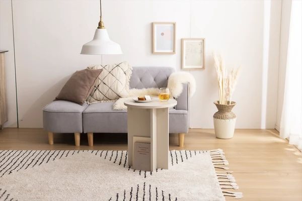 サイドテーブル ソファテーブル ナイトテーブル Luna ラウンド スリム 韓国インテリア 木製 ナチュラル おしゃれ コンパクト 一人暮らし ワンルーム