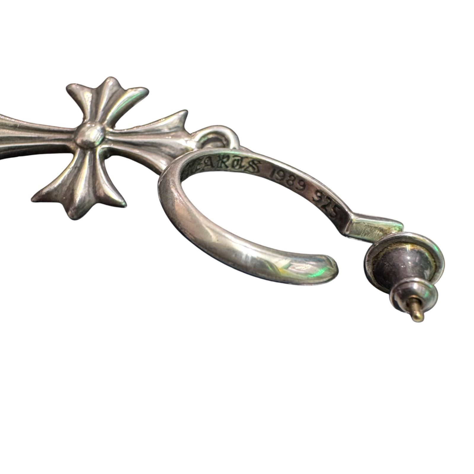 CHROME HEARTS】TINY CH CROSS HOOP EARRING クロムハーツ