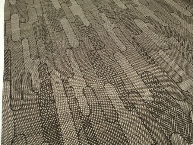 平和屋着物▽本場大島紬 単衣 7マルキ 変わり縞 正絹 逸品 DAAV5647az 平和