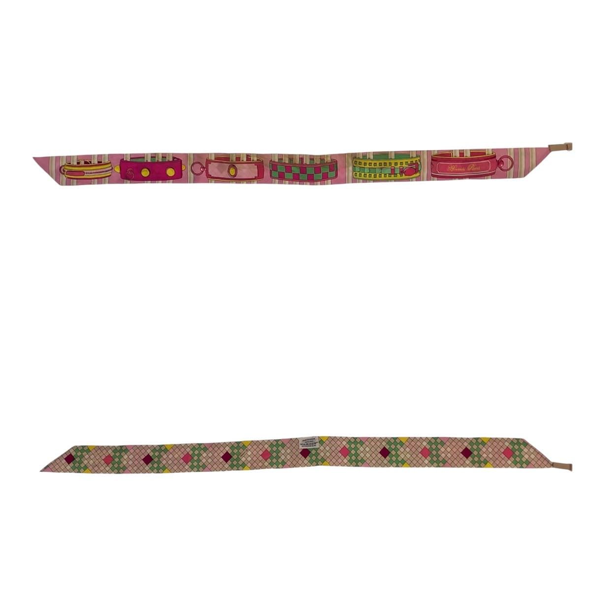 HERMES エルメス ツイリー コリエドシアン リミックス ピンク マルチ